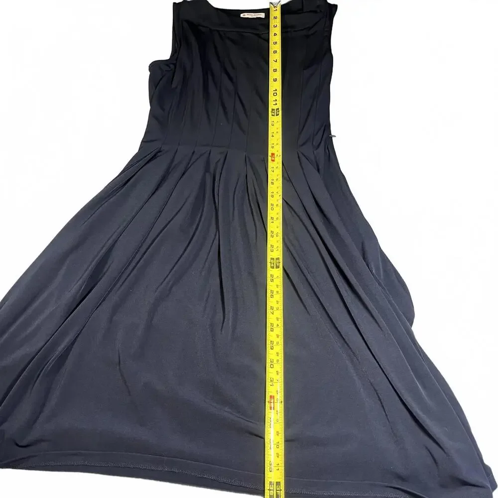 Brooks Brothers $349 Woman’s L Pleated Flare Dress Sleeveless poly/spandex blend - Picture 6 of 9